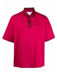 Мужская ярко-розовая футболка-поло от Sacai