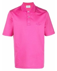 Мужская ярко-розовая футболка-поло от Salvatore Ferragamo