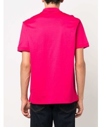 Мужская ярко-розовая футболка-поло от Alexander McQueen
