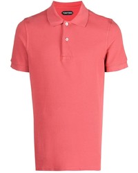 Мужская ярко-розовая футболка-поло от Tom Ford
