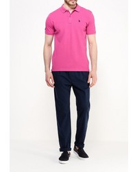 Мужская ярко-розовая футболка-поло от U.S. Polo Assn.