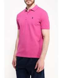 Мужская ярко-розовая футболка-поло от U.S. Polo Assn.