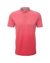 Мужская ярко-розовая футболка-поло от United Colors of Benetton