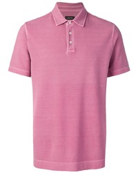Мужская ярко-розовая футболка-поло от Z Zegna