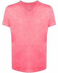 Мужская ярко-розовая футболка с v-образным вырезом от Majestic Filatures
