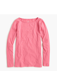 Ярко-розовая футболка с длинным рукавом