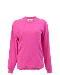 Женская ярко-розовая футболка с длинным рукавом от Aganovich