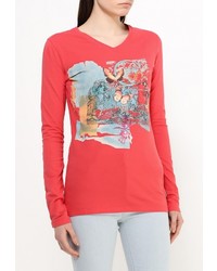 Женская ярко-розовая футболка с длинным рукавом от Luhta