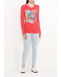 Женская ярко-розовая футболка с длинным рукавом от Luhta