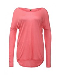 Женская ярко-розовая футболка с длинным рукавом от United Colors of Benetton