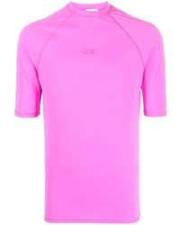 Мужская ярко-розовая футболка с круглым вырезом с вышивкой от Gcds