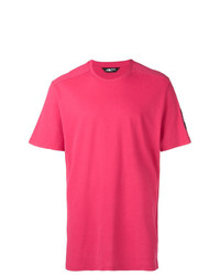 Мужская ярко-розовая футболка с круглым вырезом с вышивкой от The North Face