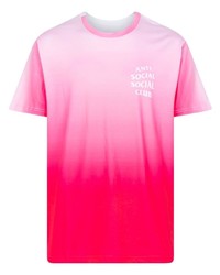 Мужская ярко-розовая футболка с круглым вырезом с принтом тай-дай от Anti Social Social Club