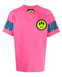 Мужская ярко-розовая футболка с круглым вырезом с принтом от BARROW