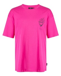 Мужская ярко-розовая футболка с круглым вырезом с принтом от FIVE CM