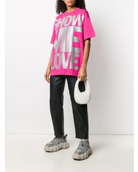 Мужская ярко-розовая футболка с круглым вырезом с принтом от Honey Fucking Dijon