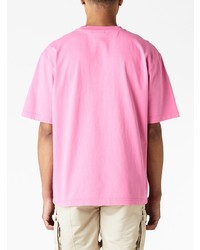 Мужская ярко-розовая футболка с круглым вырезом с принтом от Jacquemus