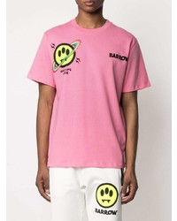 Мужская ярко-розовая футболка с круглым вырезом с принтом от BARROW
