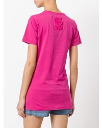 Женская ярко-розовая футболка с круглым вырезом с принтом от Mr & Mrs Italy
