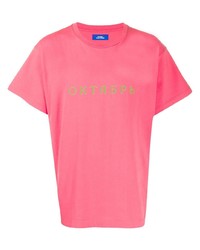 Мужская ярко-розовая футболка с круглым вырезом с принтом от PACCBET