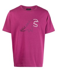 Мужская ярко-розовая футболка с круглым вырезом с принтом от SPORT b. by agnès b.