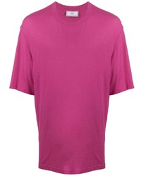 Мужская ярко-розовая футболка с круглым вырезом от Ami Paris