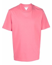 Мужская ярко-розовая футболка с круглым вырезом от Bottega Veneta