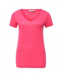 Женская ярко-розовая футболка с круглым вырезом от Calvin Klein Jeans