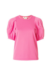 Женская ярко-розовая футболка с круглым вырезом от Comme des Garcons