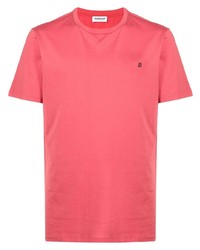 Мужская ярко-розовая футболка с круглым вырезом от Dondup