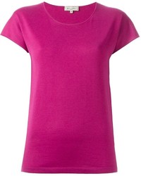 Женская ярко-розовая футболка с круглым вырезом от Etro