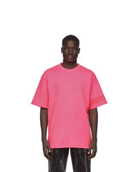 Мужская ярко-розовая футболка с круглым вырезом от Gcds