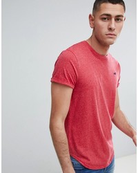 Мужская ярко-розовая футболка с круглым вырезом от Hollister