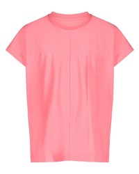 Мужская ярко-розовая футболка с круглым вырезом от Homme Plissé Issey Miyake