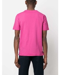 Мужская ярко-розовая футболка с круглым вырезом от Massimo Alba