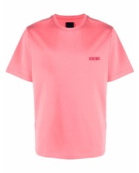 Мужская ярко-розовая футболка с круглым вырезом от Juun.J