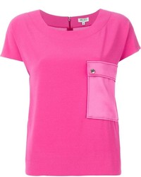 Женская ярко-розовая футболка с круглым вырезом от Kenzo