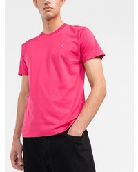 Мужская ярко-розовая футболка с круглым вырезом от Stone Island