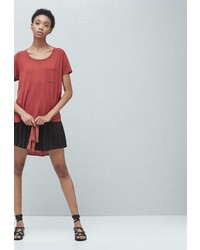 Женская ярко-розовая футболка с круглым вырезом от Mango