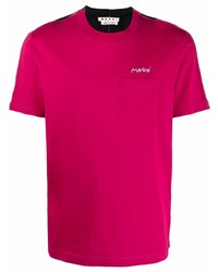 Мужская ярко-розовая футболка с круглым вырезом от Marni