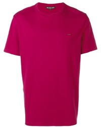 Мужская ярко-розовая футболка с круглым вырезом от Michael Kors