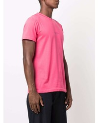 Мужская ярко-розовая футболка с круглым вырезом от Viktor & Rolf