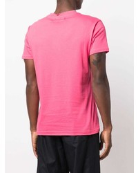 Мужская ярко-розовая футболка с круглым вырезом от Viktor & Rolf