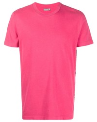 Мужская ярко-розовая футболка с круглым вырезом от Moncler