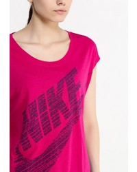 Женская ярко-розовая футболка с круглым вырезом от Nike