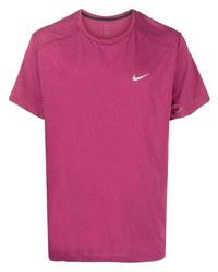 Мужская ярко-розовая футболка с круглым вырезом от Nike