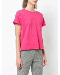 Женская ярко-розовая футболка с круглым вырезом от Rag & Bone