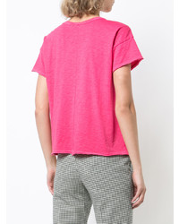 Женская ярко-розовая футболка с круглым вырезом от Rag & Bone