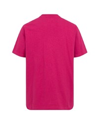 Мужская ярко-розовая футболка с круглым вырезом от Supreme