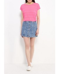 Женская ярко-розовая футболка с круглым вырезом от Sela